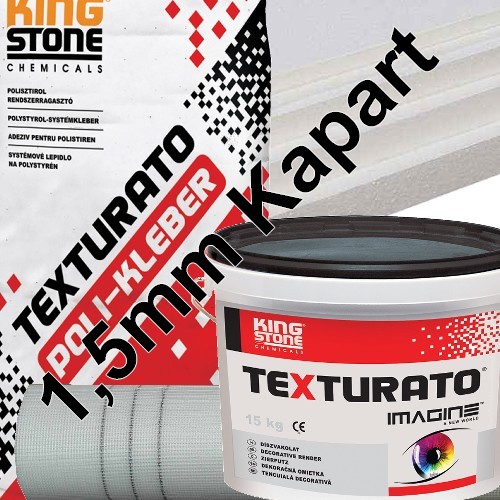 4 cm Texturato 1,5mm kapart hőszigetelő rendszer